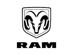 Logo of a ram's head inside a shield with the word 'RAM' written below.