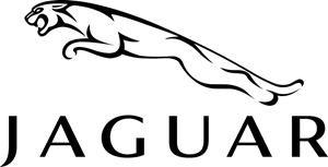 Jaguar logo featuring a leaping jaguar above the brand name in bold black letters.