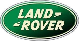 Green oval logo with the text 'LAND ROVER' in white bold letters.